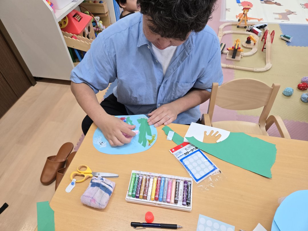 8月制作「うちわ」
