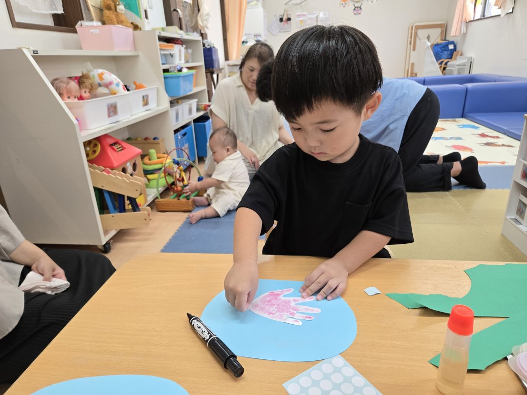8月制作「うちわ」