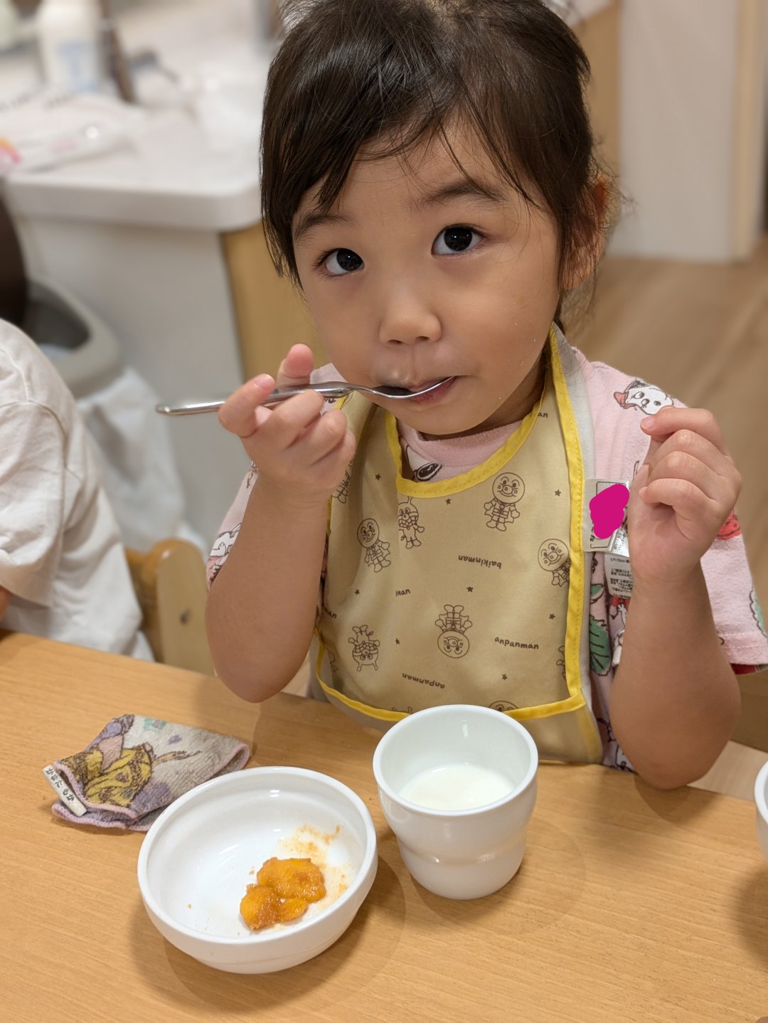 食育　2歳児　しずく組　かぼちゃニョッキづくり
