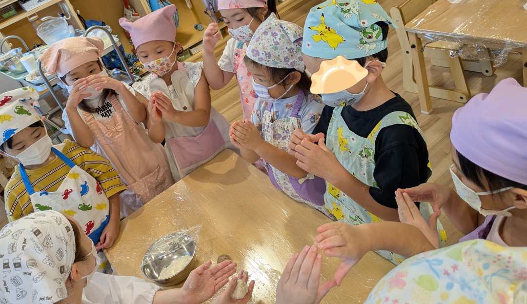 食育　5歳児　だいち組　肉まんづくり
