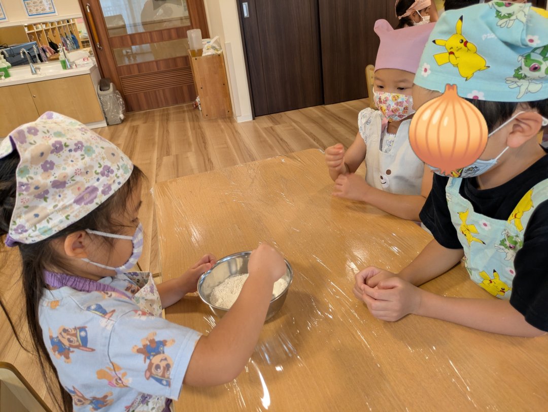 食育　5歳児　だいち組　肉まんづくり