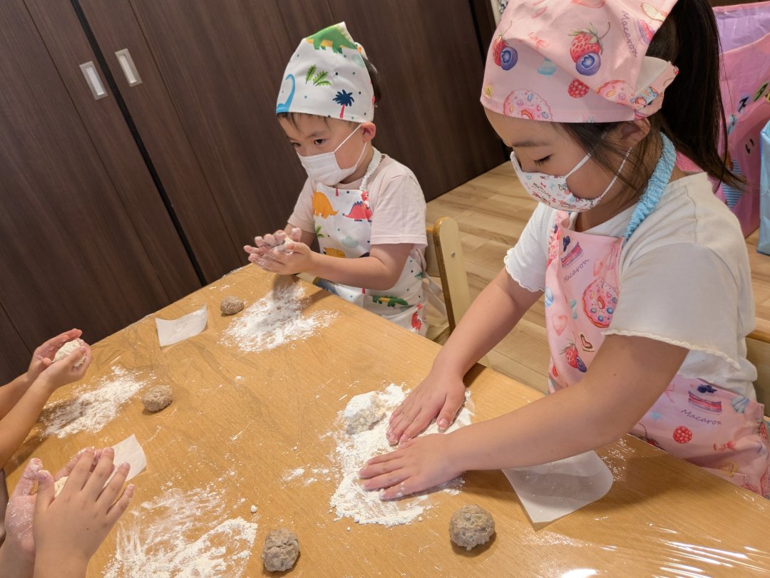 食育　5歳児　だいち組　肉まんづくり