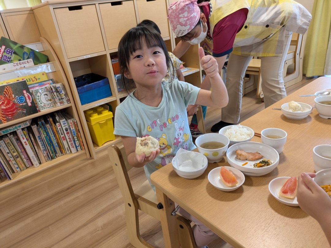 食育　5歳児　だいち組　肉まんづくり
