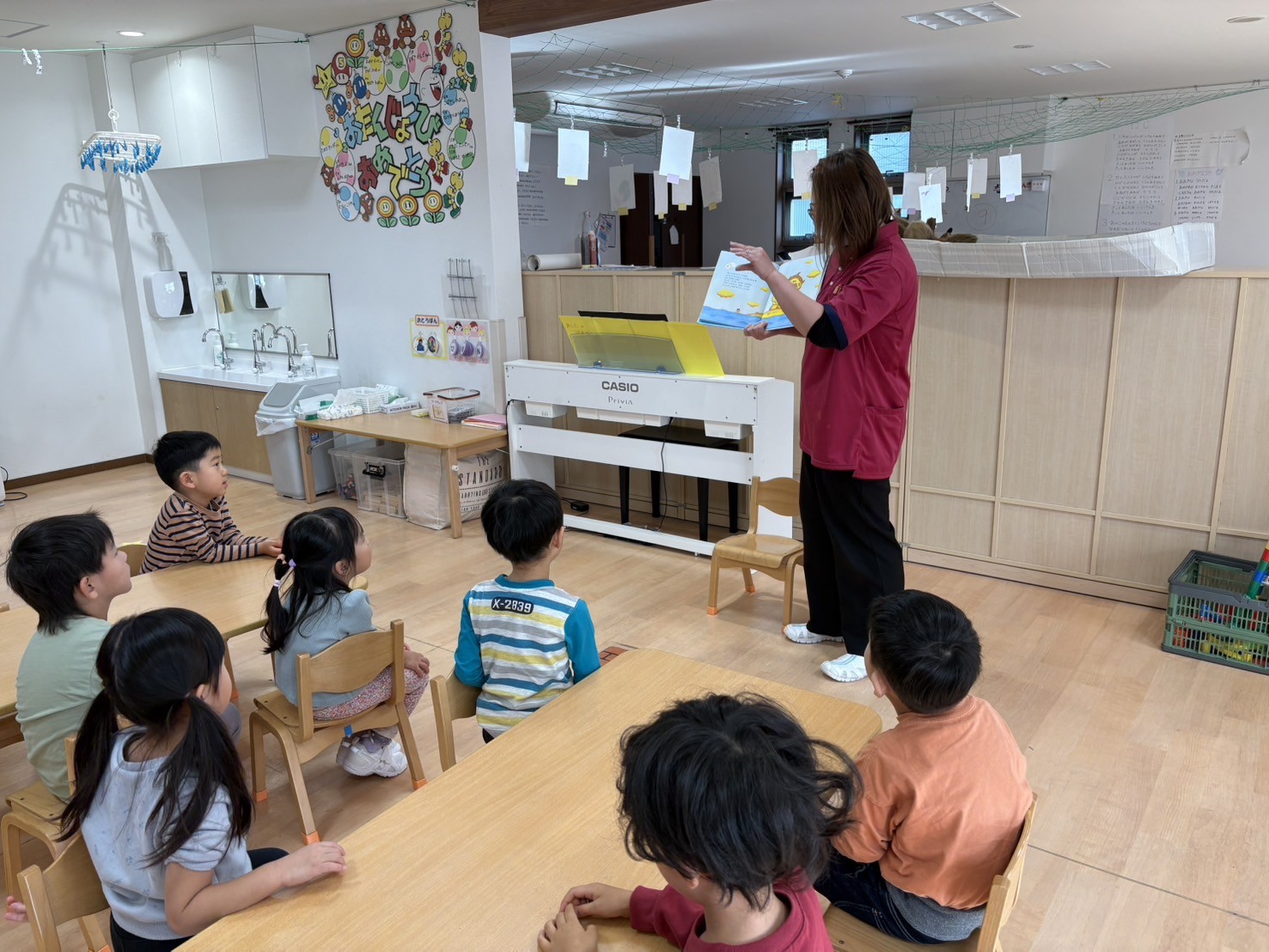 つむぎ組　保健指導「じぶんでおしりふけるかな？」