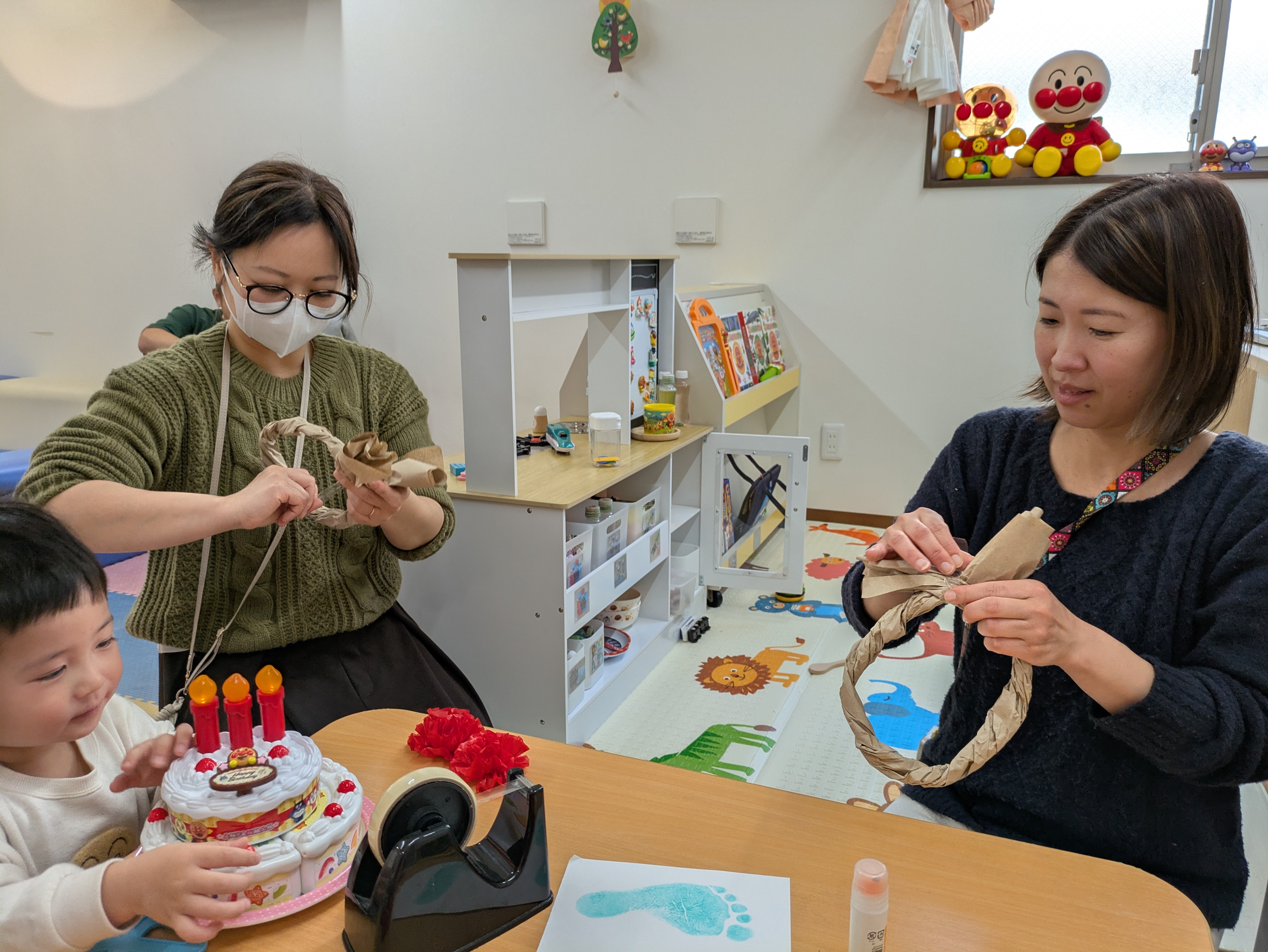 子育て広場　つどい「１月の制作　しめ縄づくり」